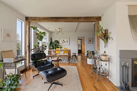 a living room filled with furniture