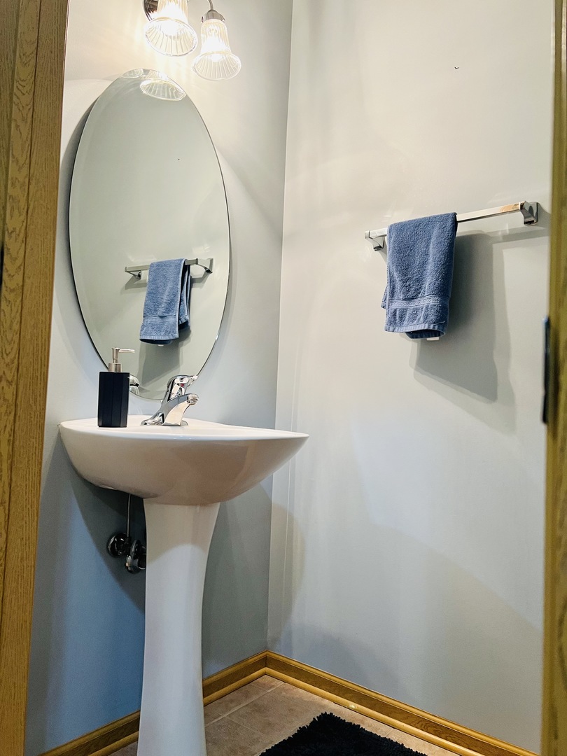 146 Goldenhill Street Carol Stream, IL 60188 - Photo 8 of 18 a bathroom with a sink and a mirror