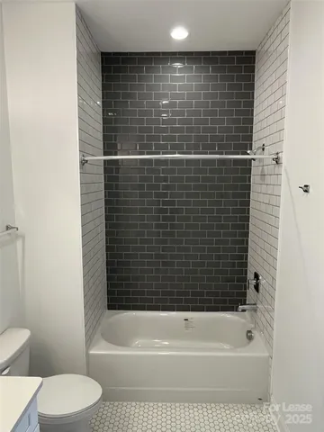 an empty room with wooden door