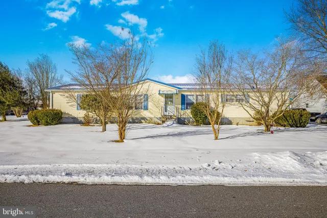 a white bench sitting in middle of a yard