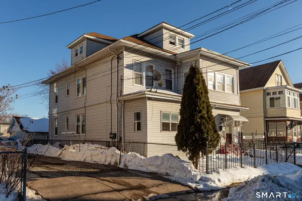 a front view of a house