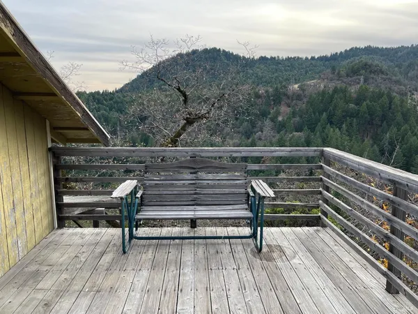 a view of outdoor space with seating
