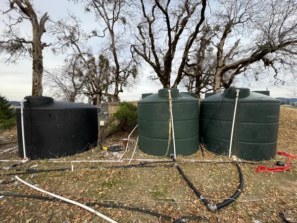 a view of a backyard