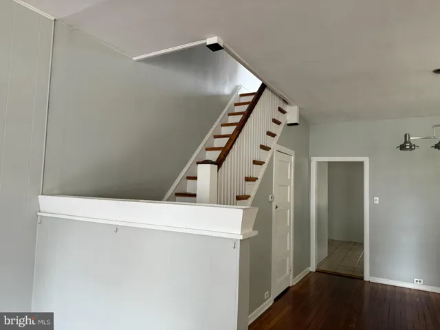 a view of an entryway with staircase