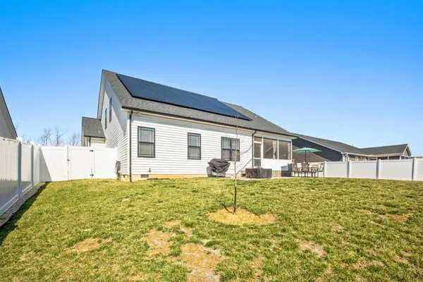 a house view with a garden space