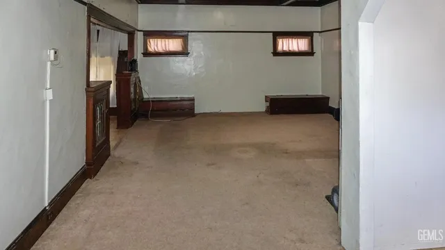 a view of hallway with stairs