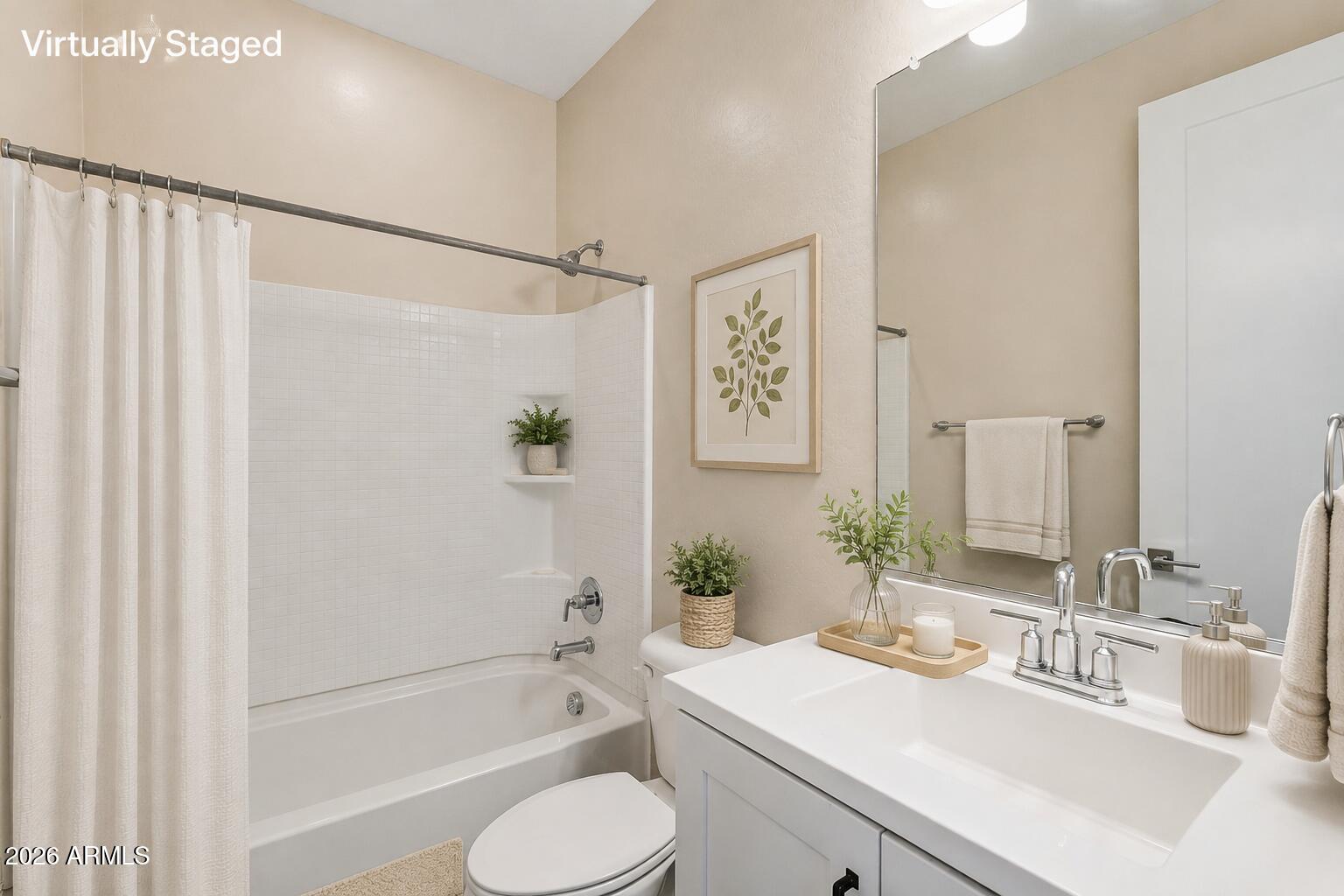 901 South Smith Road, Unit 1038 Tempe, AZ 85281 - Photo 23 of 29 a bathroom with a sink toilet and shower