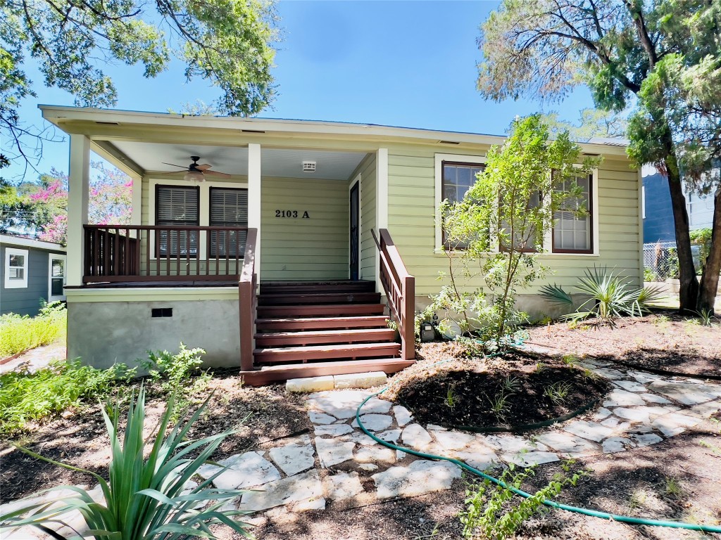a front view of a house