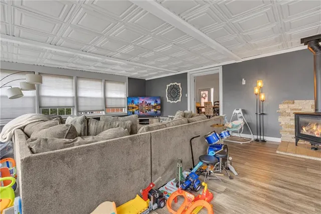 a very nice looking room with a large window