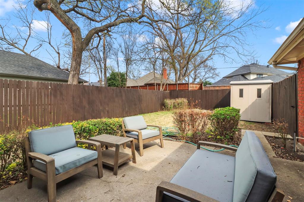 17708 Hillcrest Road Dallas, TX 75252 - Photo 26 of 27 a view of a patio with couches table and chairs and potted plants