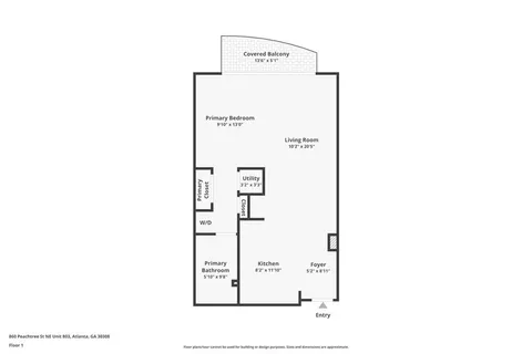 $285,000 | 860 Peachtree Street Northeast, Unit 803, Atlanta, GA 30308