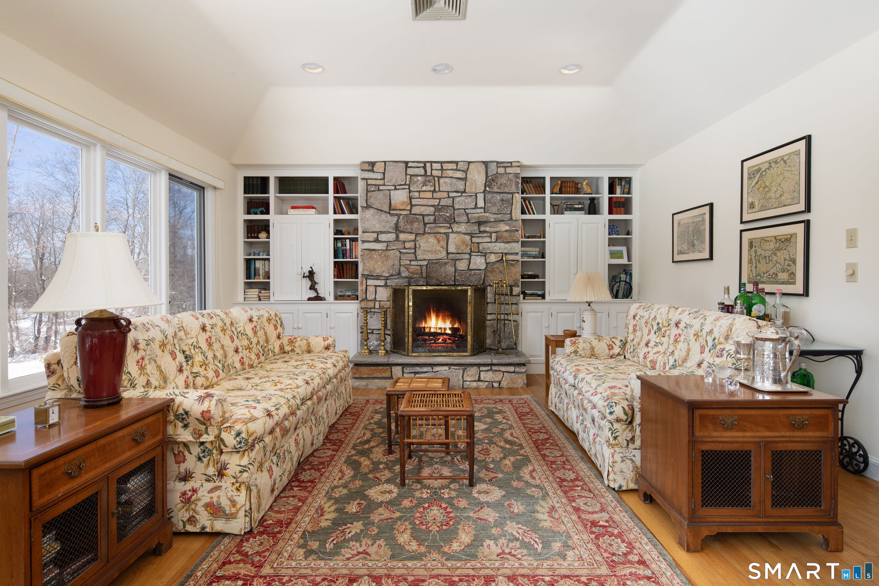 59 Cornwall Bridge Road Sharon, CT 06069 - Photo 3 of 26 a living room with furniture and a fireplace