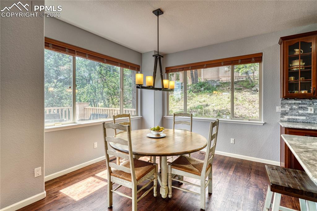 6205 Colfax Terrace Colorado Springs, CO 80906 - Photo 13 of 43 a dining room with furniture window wooden floor