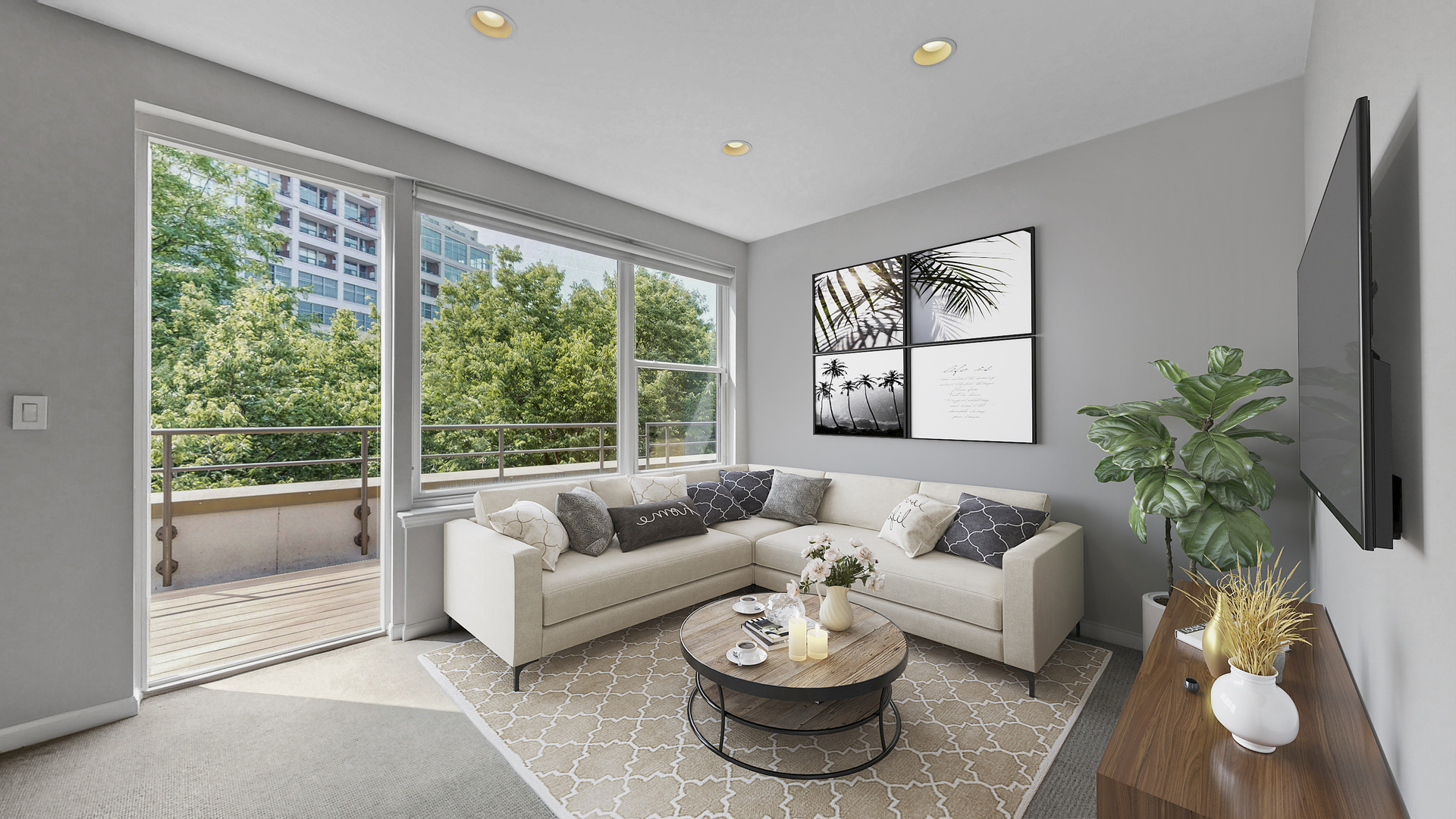 915 North Howe Street Chicago, IL 60610 - Photo 18 of 30 a living room with furniture and a large window
