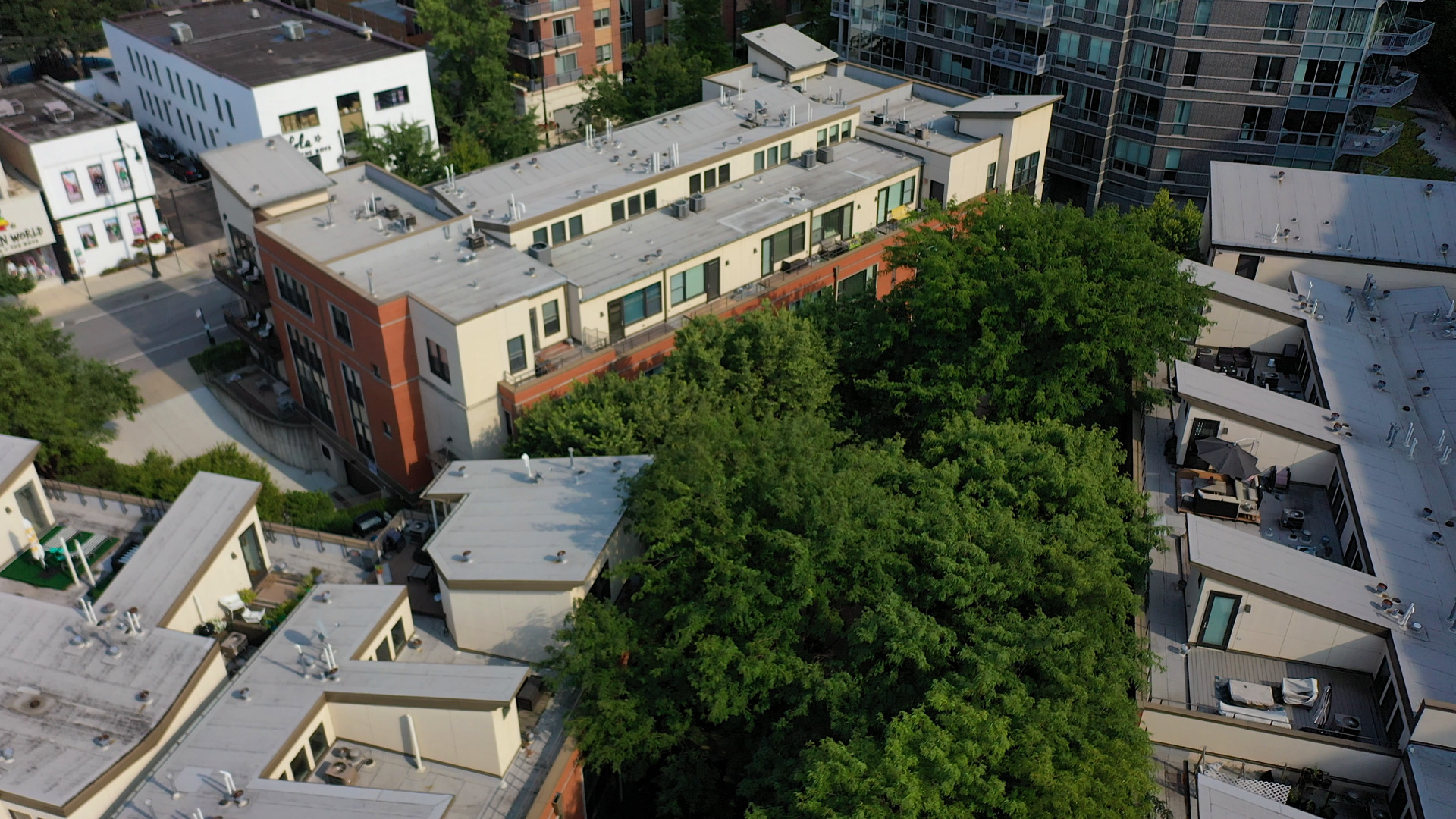 915 North Howe Street Chicago, IL 60610 - Photo 27 of 30 an aerial view of a house with a yard