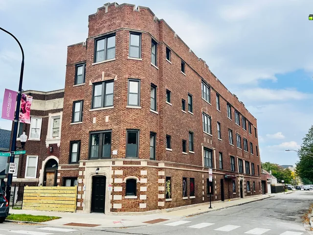 a front view of a building