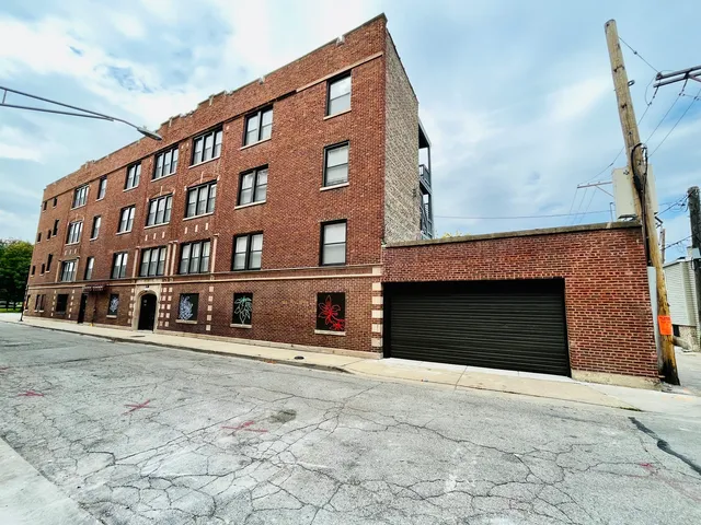 a front view of a building with street