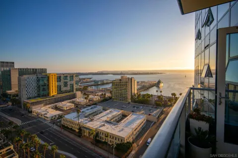 a view of balcony with city view
