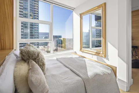 a view of a large window with an outdoor view