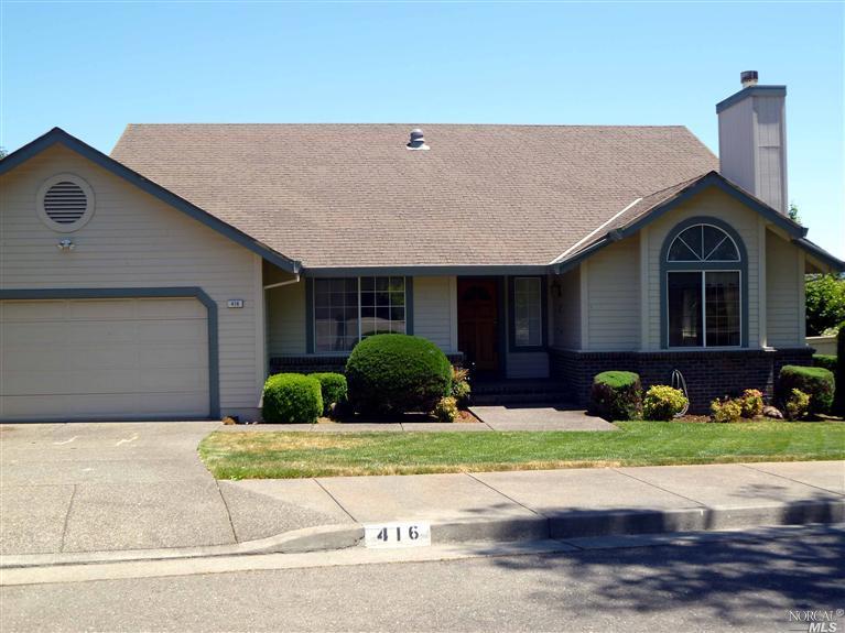 416 Woodley Way Santa Rosa, CA 95409 - Photo 1 of 1 Front of house with attached two car garage.