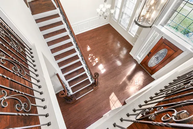 a view of an entryway with a window