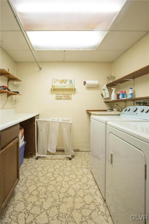 222 Cherry Hill Road Nazareth, PA 18064 - Photo 21 of 31 a utility room with cabinets washer and dryer