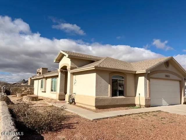 a view of a house with a patio