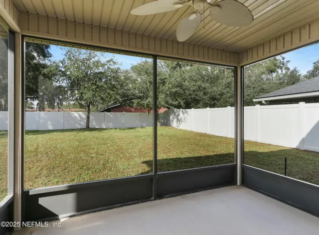 a view of an outdoor space and swimming pool