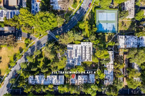 a view of a small yard