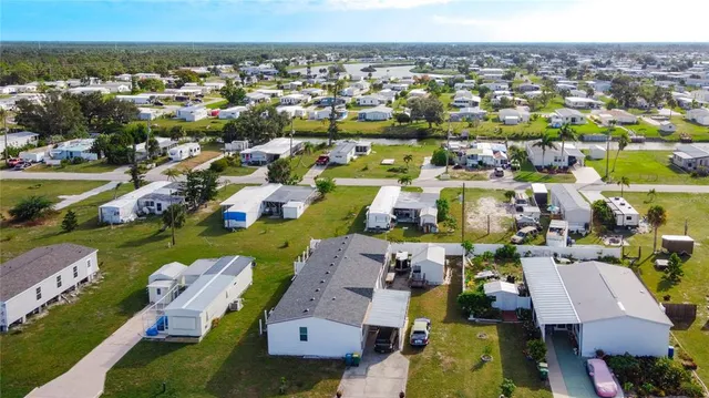 an aerial view of multiple house