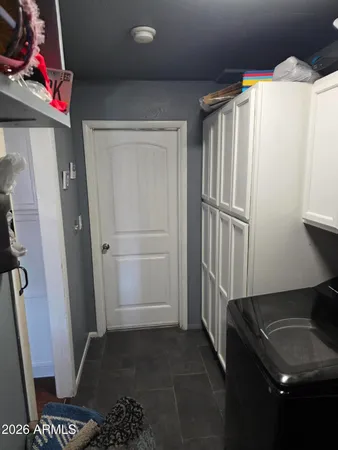 a room with storage and utility