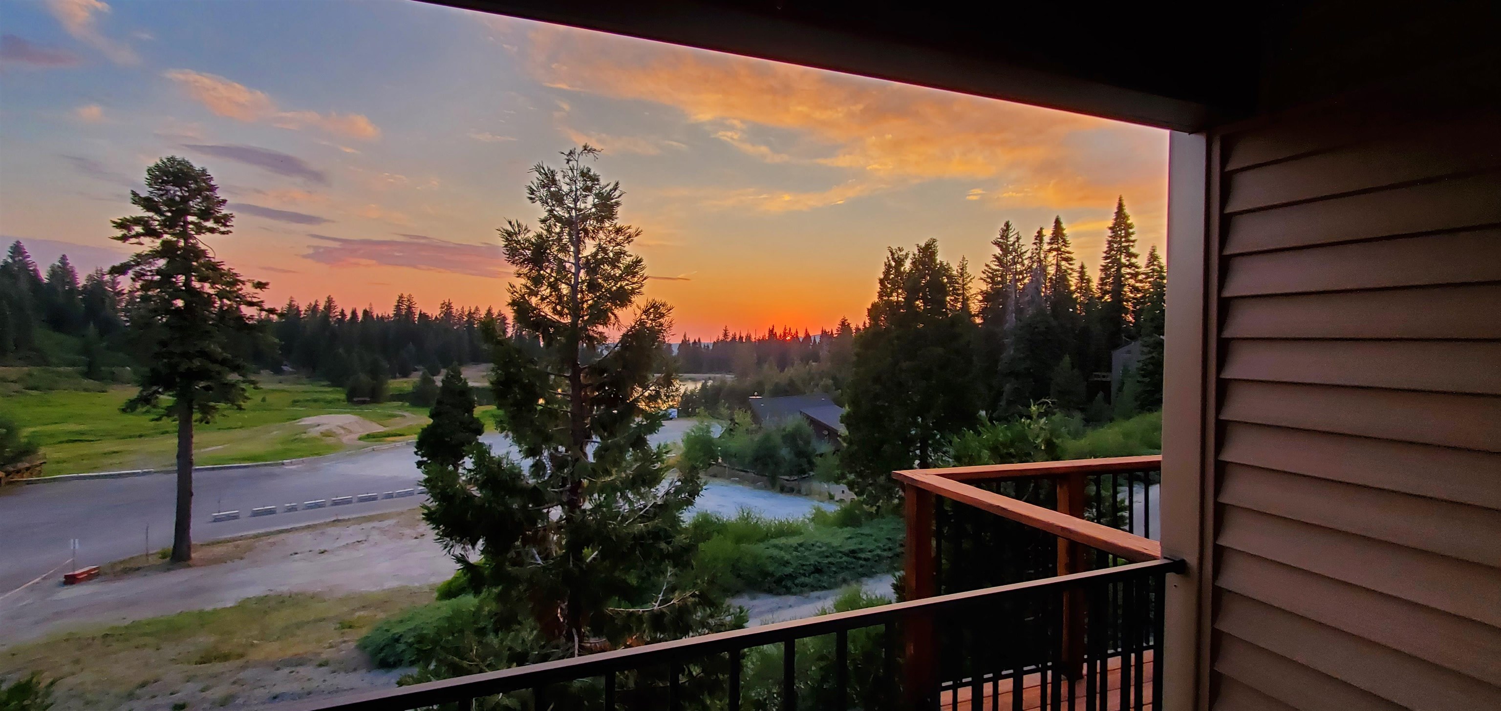 33757 Upper Leland Road, Unit B Pinecrest, CA 95364 - Photo 2 of 39 a view of a balcony with wooden fence