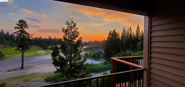 a view of a balcony with an outdoor space