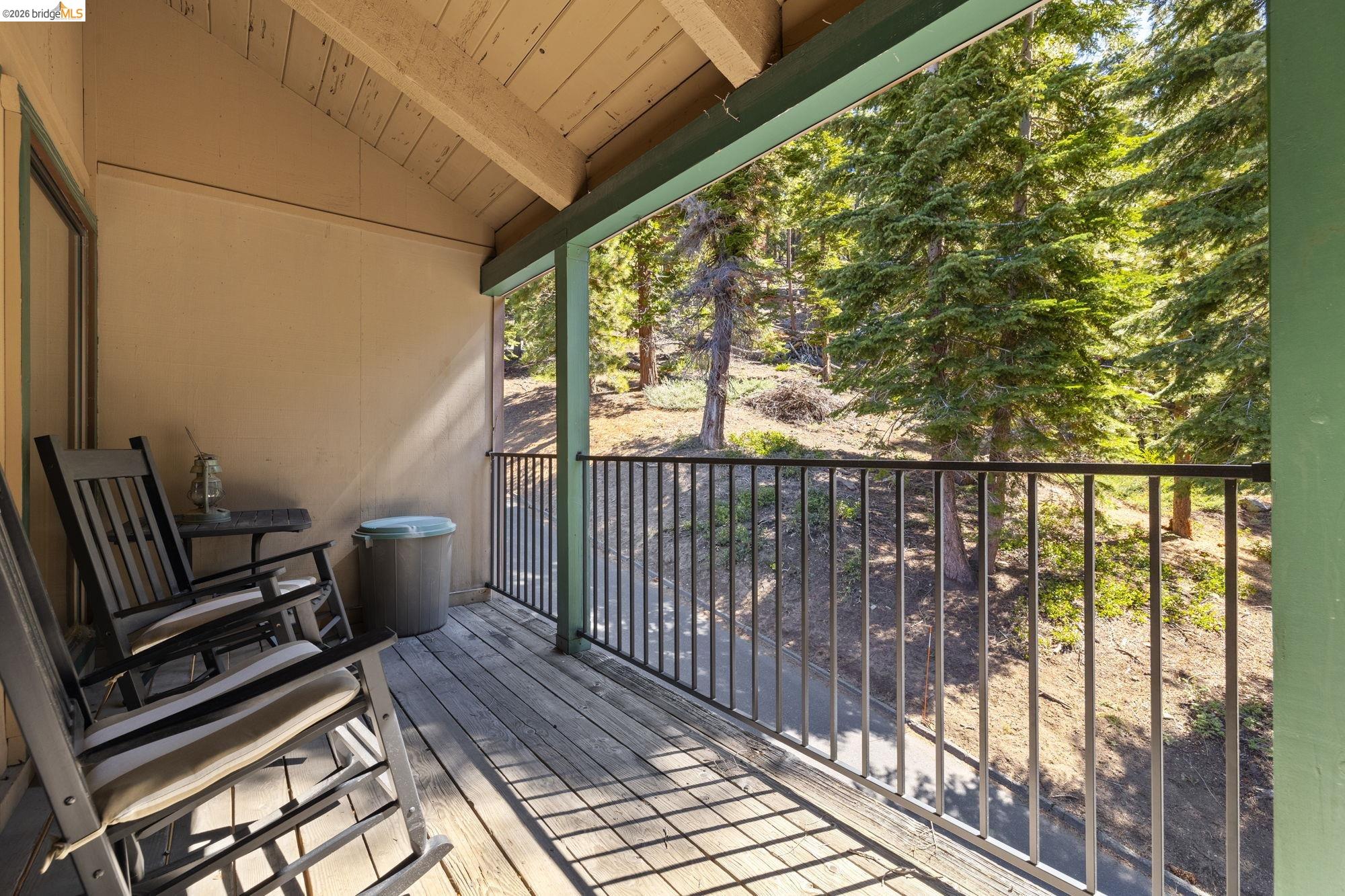 33757 Upper Leland Road, Unit B Pinecrest, CA 95364 - Photo 26 of 39 a view of balcony with wooden floor