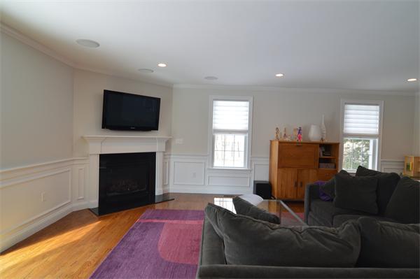 115 Booth Street, Unit 115 Needham, MA 02494 - Photo 5 of 15 a living room with furniture a fireplace and a flat screen tv