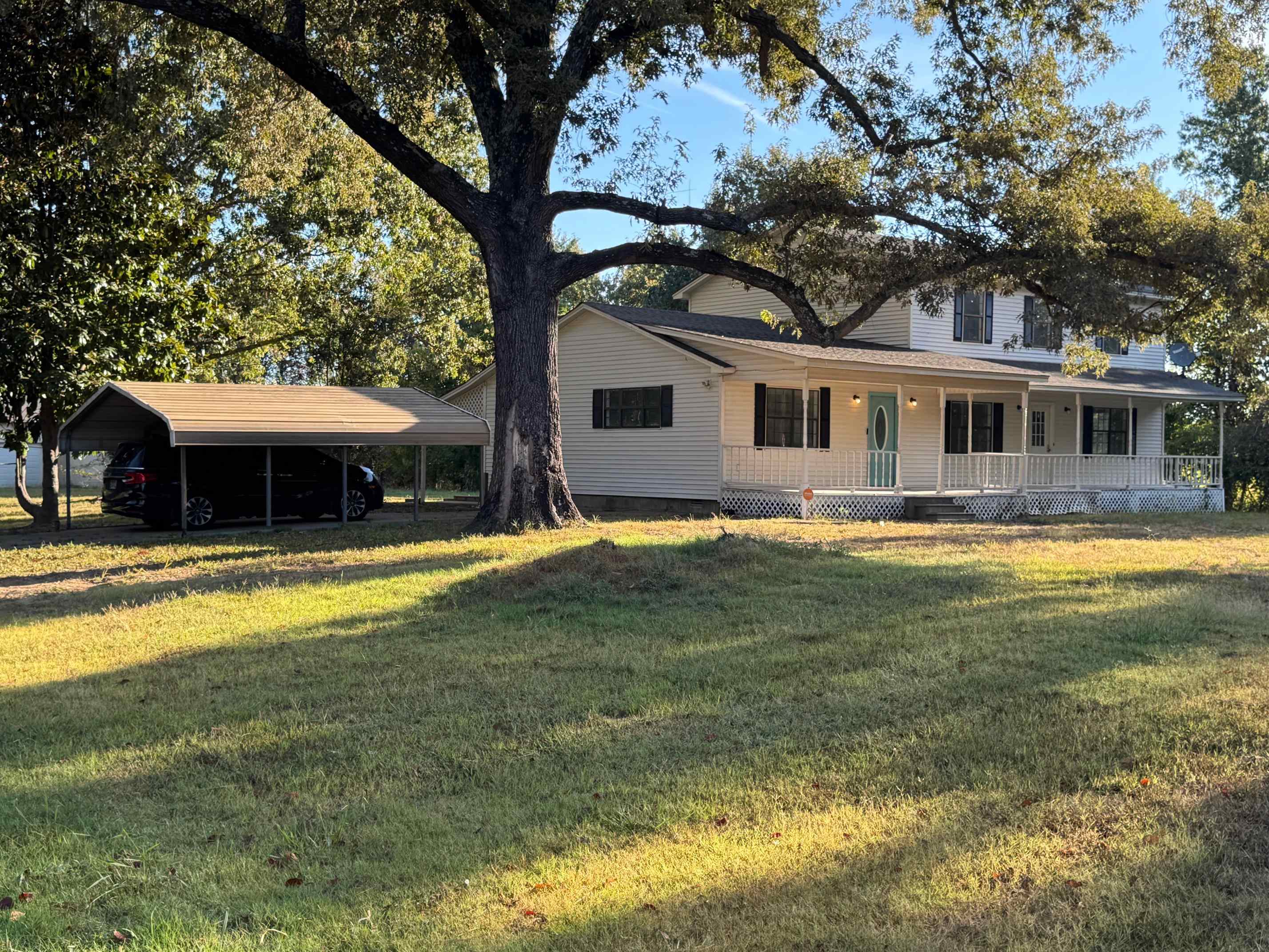 a front view of a house with swimming pool