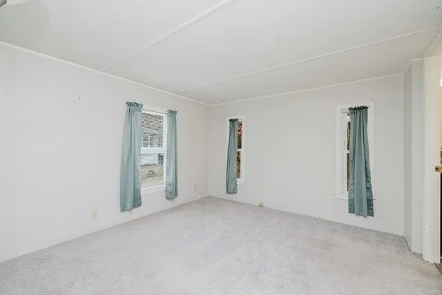 an empty room with closet