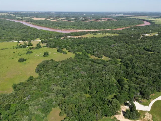 a view of a lake with a city