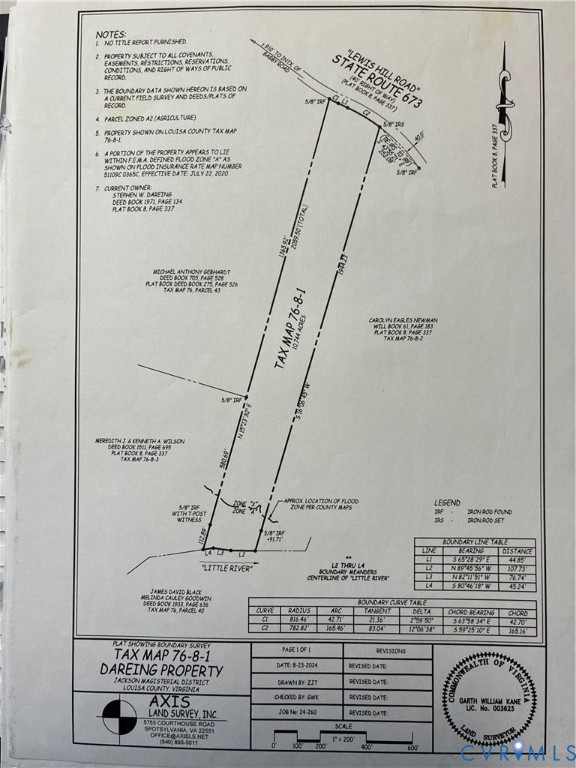 0 Tbd Bumpass, VA 23024 - Photo 8 of 8 Plat showing boundary survey. Detailing the proper