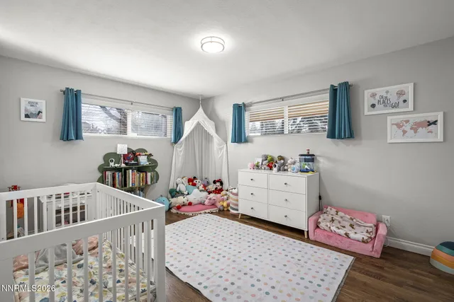 a storage room with furniture and toys