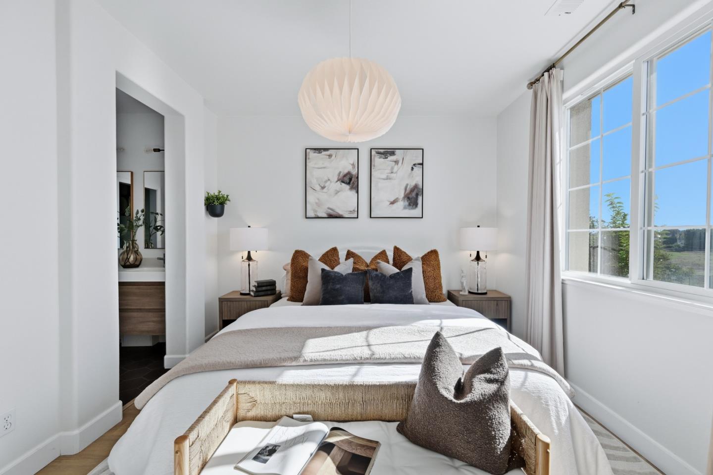 35005 11th Street Union City, CA 94587 - Photo 37 of 80 a bed sitting in a bedroom next to a window