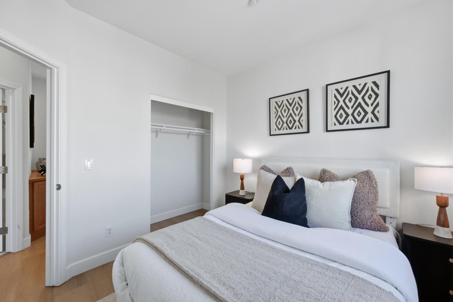 35005 11th Street Union City, CA 94587 - Photo 58 of 80 a bedroom with a bed and a lamp on dresser