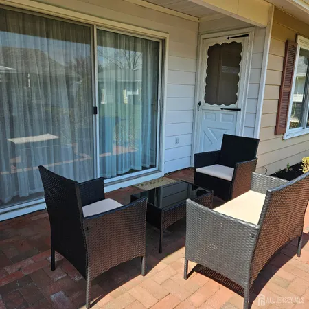 a outdoor living space with furniture
