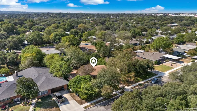 an aerial view of multiple house