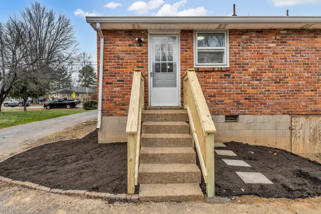 a view of road with trees