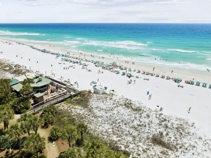 a view of beach and ocean