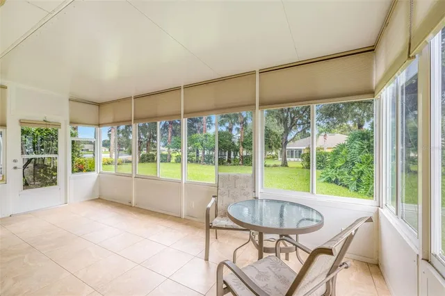 a view of a garden with trees