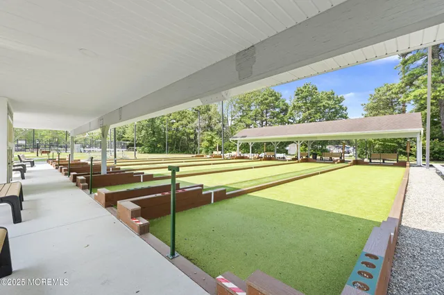 a view of a swimming pool and outdoor space