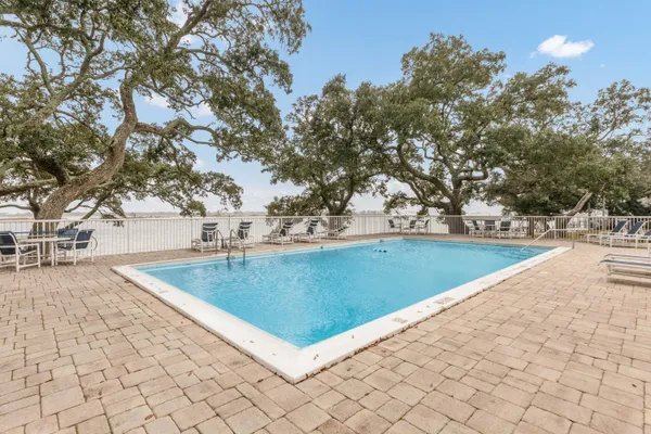 a view of outdoor space and swimming pool