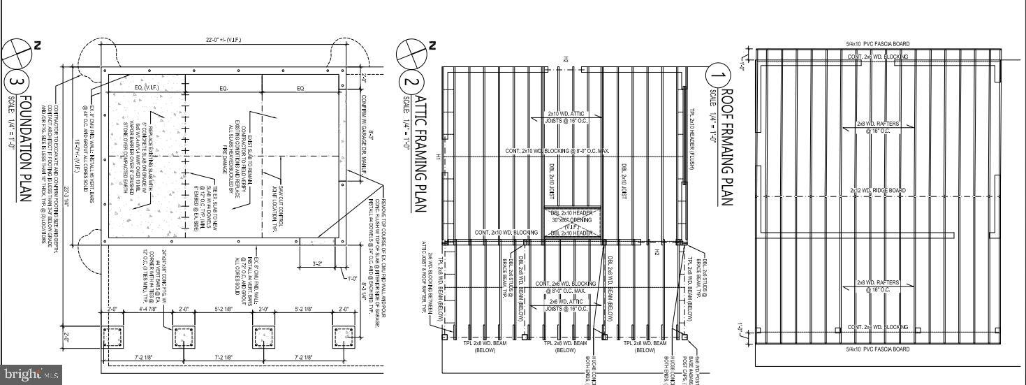 545 Winding Road Lansdale, PA 19446 - Photo 45 of 46 GARAGE AND COVERED REAR PORCH BLUEPRINT